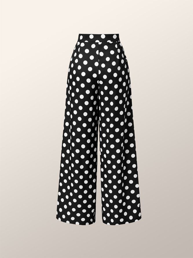 Urban Polka Dots Modebyxor Med Normal Passform